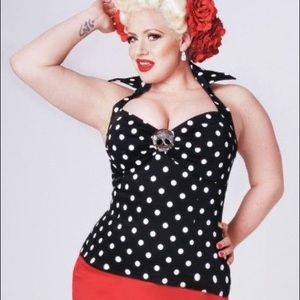 ⭐️SOLD⭐️ Deadly Dames Polka Dot Halter